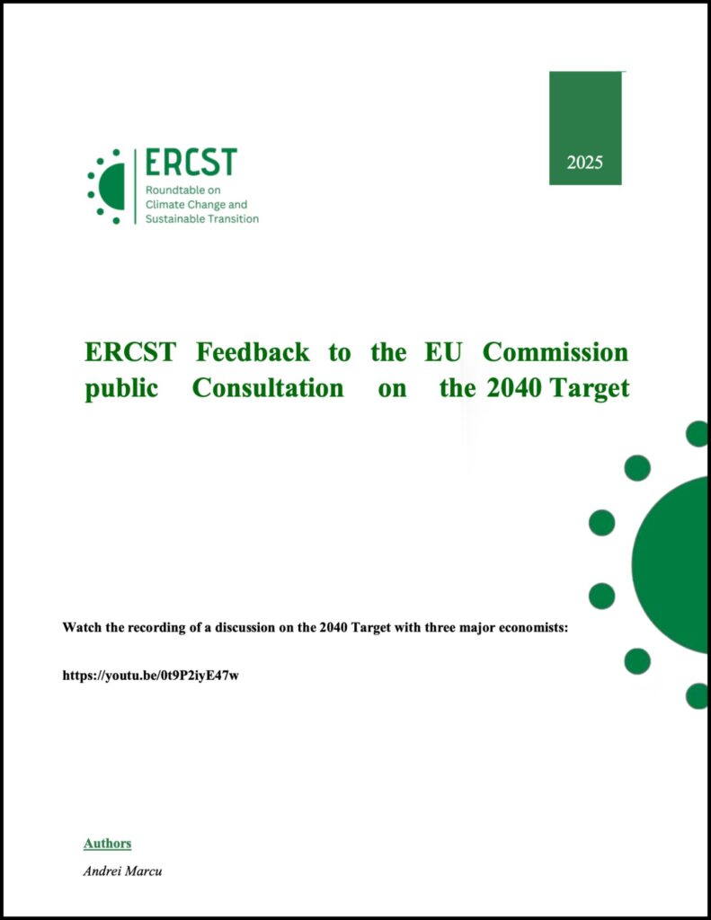 ERCST Feedback to the European Commission on the 2040 Climate Target ...